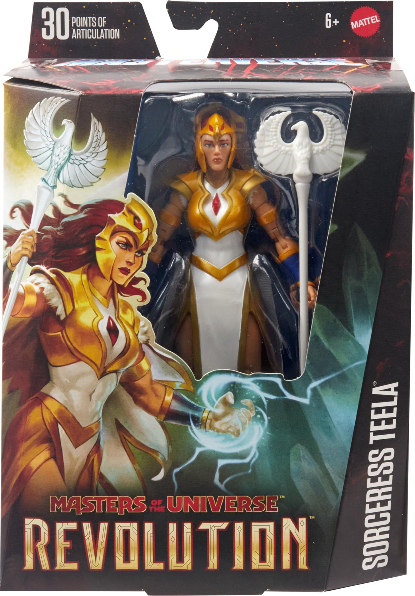 Masters of the Universe: Revolution Masterverse Action Figure & Accessories, Sorceress Teela Deluxe MOTU Collectible with 30 Articulations, 7-inch