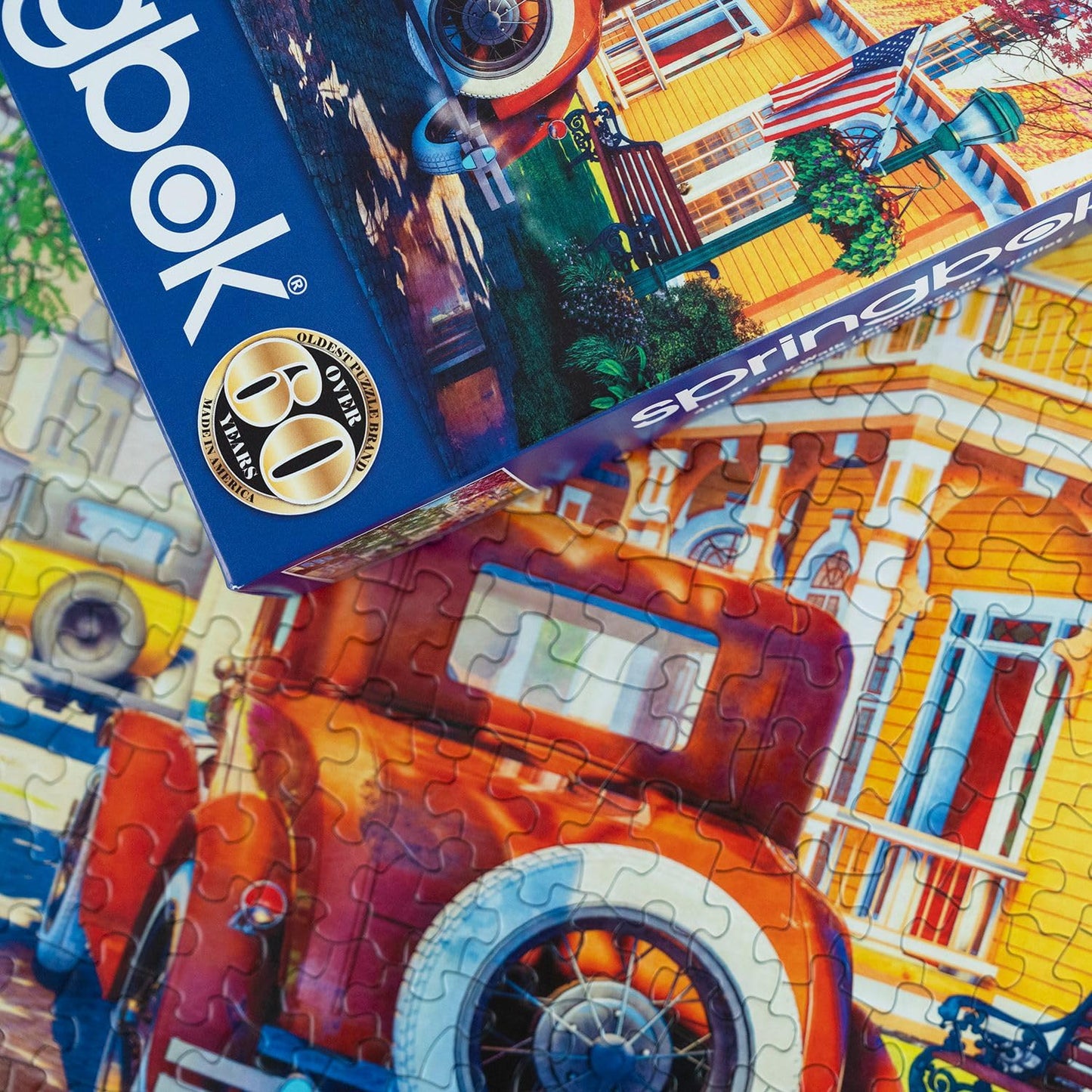 Springbok 4th of July Walk 1000 Piece Jigsaw Puzzle for Adults - Independence Day in the Neighborhood - Unique Cut Pieces - Made in USA