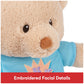 GUND Sustainably Soft “Be Brave” 12-Inch Bear with Blue T-Shirt, Ages 0+