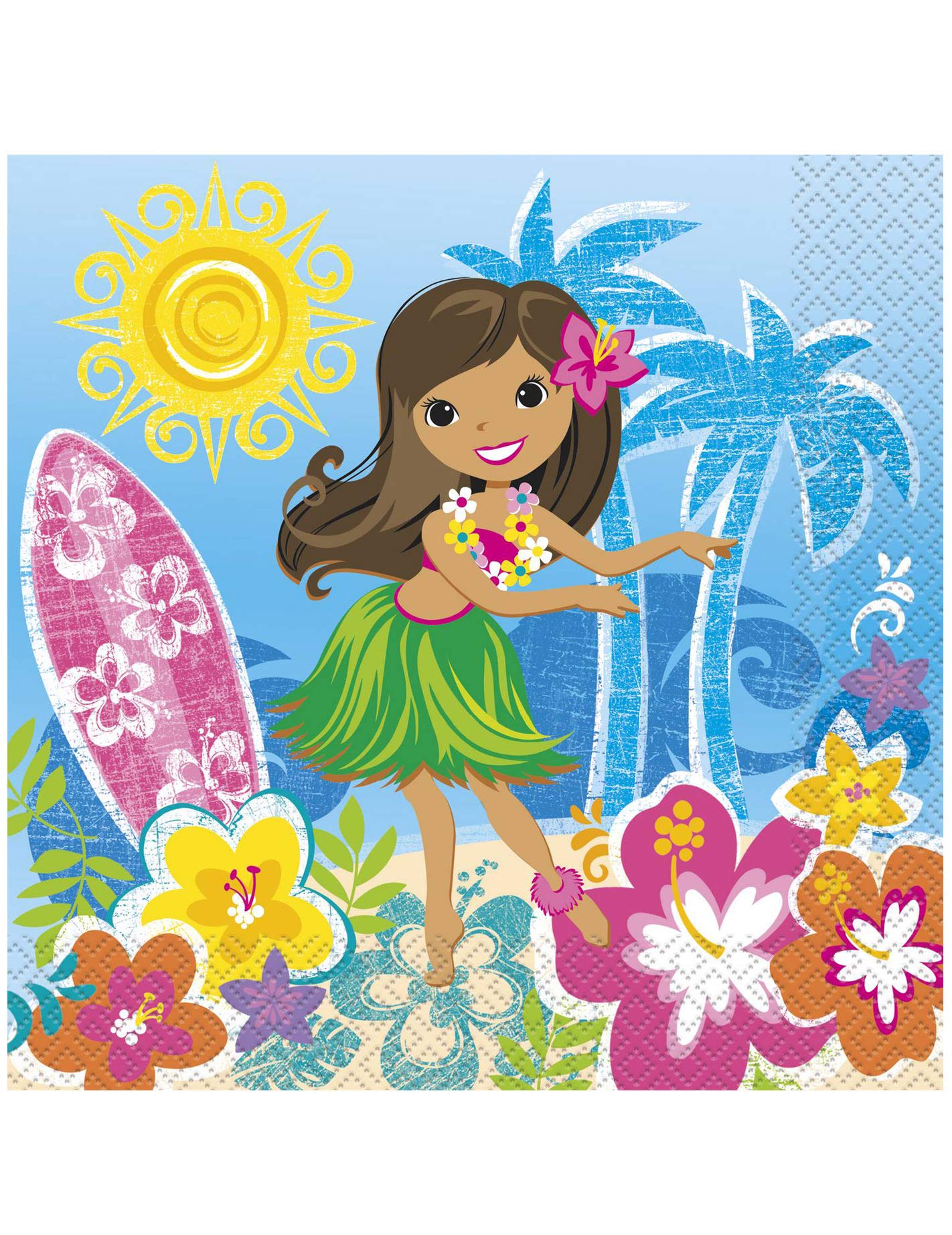 Hula Girl Luau Party Napkins, 16ct