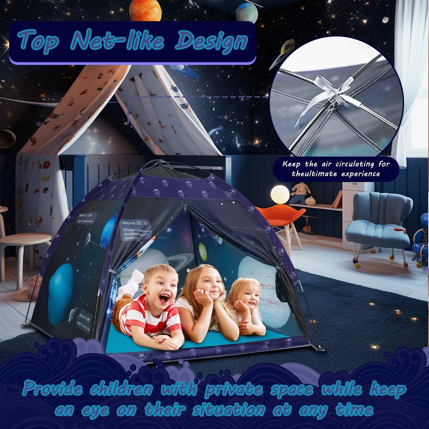 alprang Space World Play Tent Galaxy Dome Playhouse for Boys and Girls Imaginative Play-Astronaut Space for Kids Indoor and Outdoor Fun, Perfect Kid’s