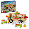 LEGO Friends Hot Dog Food Truck Toy with Mini Doll Characters and Cat Figure, Pretend Play Food, Toy Van, Creative Gift for Kids, Girls, and Boys