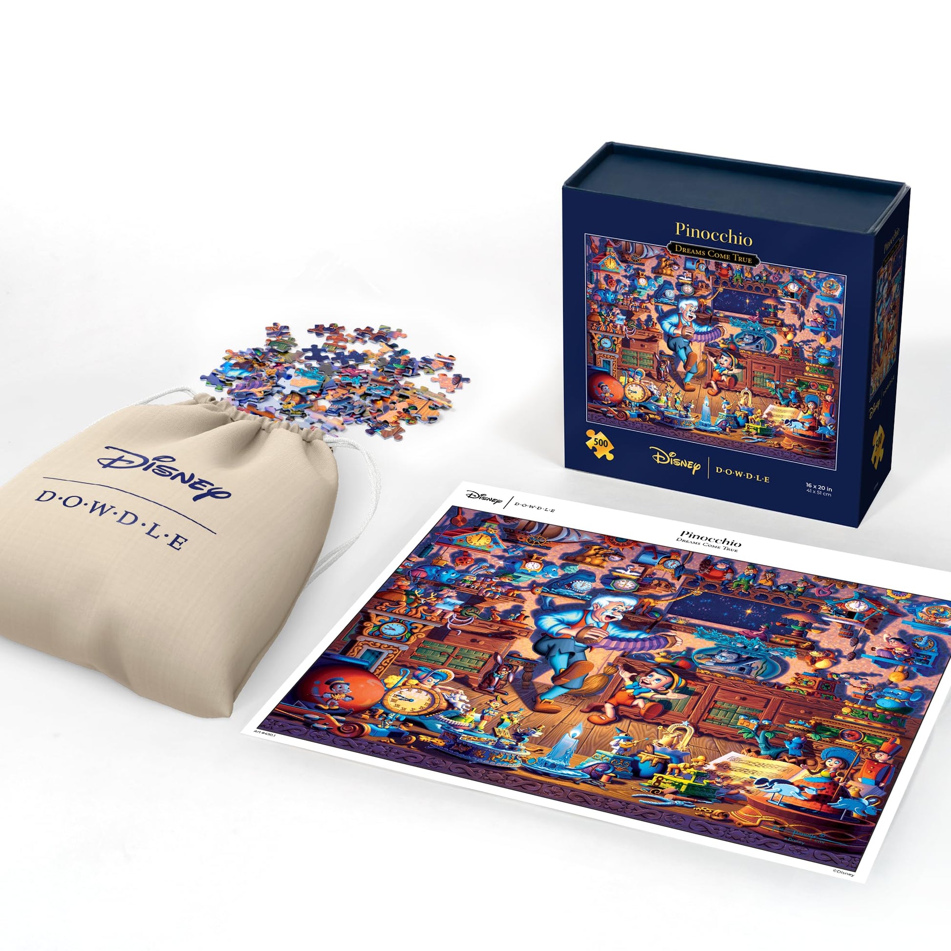Pinocchio Dreams Come True, Disney Dowdle Puzzle, 500 Piece Jigsaw Puzzle for Adults