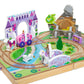 Melissa & Doug 19-Piece Wooden Take-Along Tabletop Kingdom - Carriage, Horse, Unicorn, Dragon, More