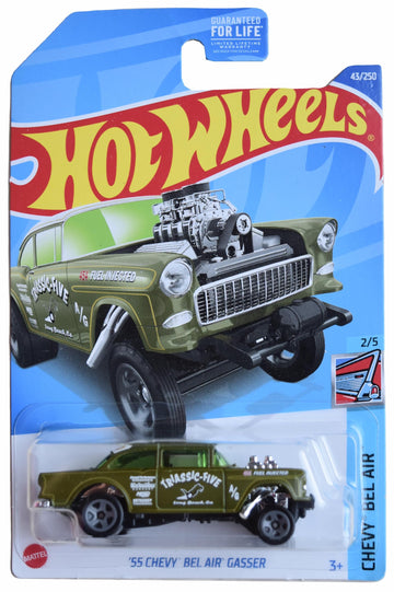 Hot Wheels '55 Chevy Bel Air Gassger, Chevy Bel Air 2/5 [Green] 43/250