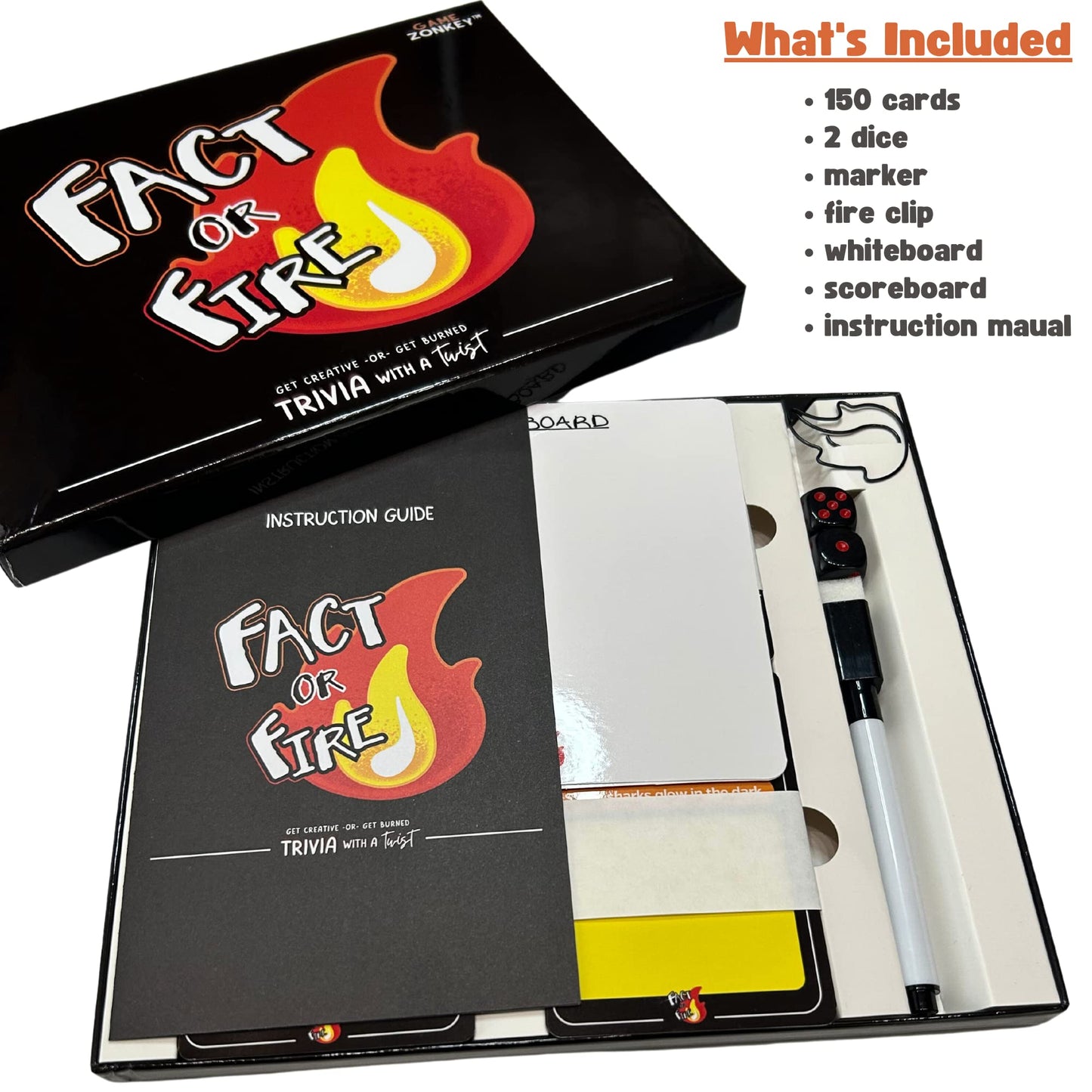 FACT or FIRE Trivia Card Game for Family and Friend Board Game Nights | Ultimate Playing Experience for Engaging Play Time | Get Creative Or Get