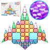 PicassoTiles 80 PCs Magnetic Tiles Travel Size Mini Version Building Block Construction Set for Kids Great Gift Ages 3+ Boys & Girls Preschool