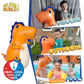 INFLATABLE DUDES Orange Dinosaur Toy 40” - Kids Punching Bag | Sand-Base