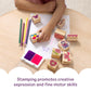Melissa & Doug Friendship Wooden Stamp Set with 9 Stamps and 2-Color Inkpad - Kids Crafts and Art Supplies for Kids, Arts & Crafts for Ages 4+ - FSC