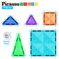 PicassoTiles 100pc Magnetic Tile Mini Diamond Set Travel Size STEM Educational Building Kit for Toddlers Preschool Boys Girls Age 3 Plus Montessori