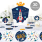 Big Dot of Happiness Blast Off to Outer Space - Rocket Ship Baby Shower or Birthday Party Decor and Confetti - Terrific Table Centerpiece Kit - Set