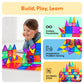 PicassoTiles Building Blocks Inspirational Kit 3D Building Construction Toys Clear Magnetic Stacking Set STEM Playboards Magnet Felt Tiles Novelty