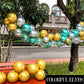 COLORFUL ELVES 12 Inch 100 Pcs Latex Metallic Chrome Balloons Helium Shiny Thicken Balloons Party Decoration (Gold)