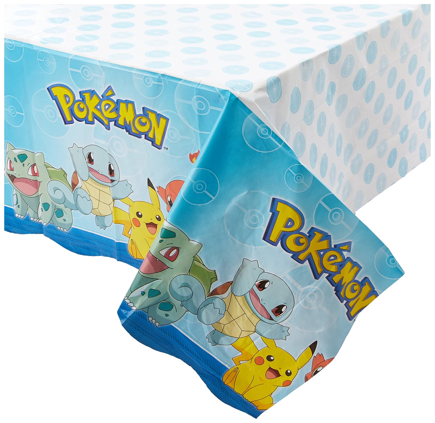 Captivating Pokémon Plastic Table Cover - 54" x 96" (1 Pc.) - Premium & Vibrant Colors - Ideal for Themed Parties & Events