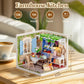 ROBOTIME Super Creator Kits, Miniature House Kit, DIY Plastic House Building Toy Set with LED, Tiny Garden Making Kit Model Craft Hobby Unique Gift