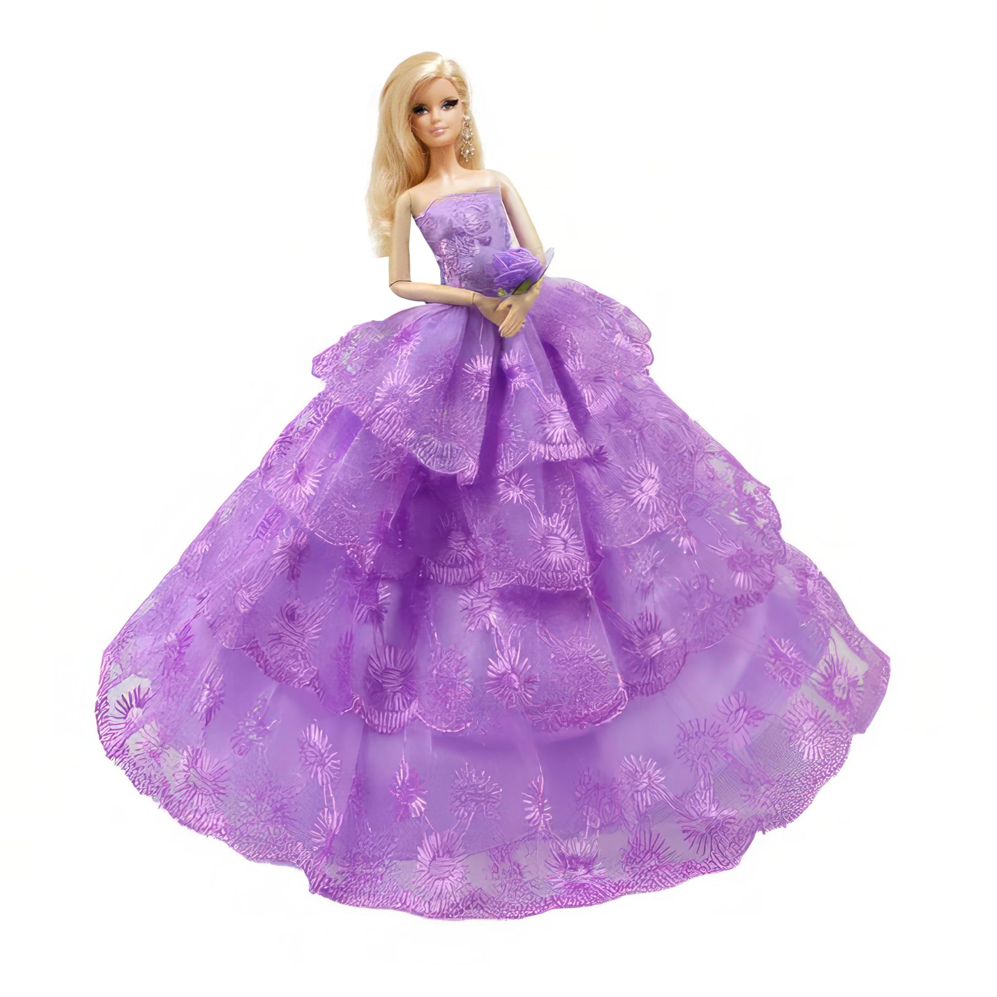 Peregrine Purple Strapless Purple Gown for 11.5 inches Dolls