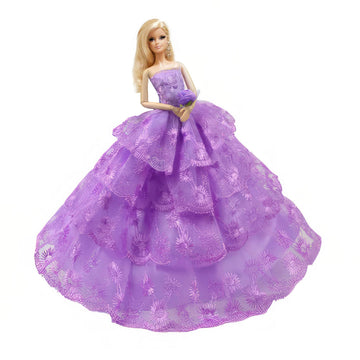 Peregrine Purple Strapless Purple Gown for 11.5 inches Dolls