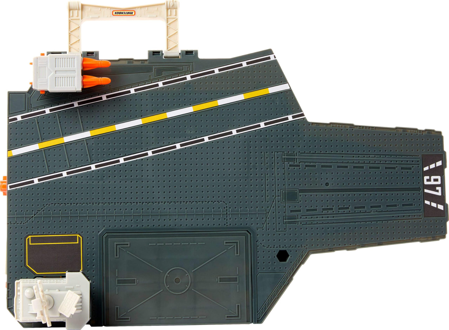 Matchbox Aircraft Carrier Playset,10 Die-Cast Sky Buster Toy Airplanes & 1 Die-Cast 1:64 Scale Toy Car, Expands to 20 Inches, Includes Missile
