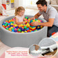 SIUUHOVS Baby Foam Ball Pit, 35.4"x 11.8Ball Pits for Toddlers Silvery Gray