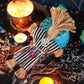 Nosadi Voodoo Doll Handmade Set Real Hemp Rope Wrapped Skull Horror Witches Poppet Gifts Doll for Halloween Birthday Christmas Party Gift Supplies