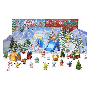 POKÉMON DELUXE HOLIDAY CALENDAR - Features 15 2-Inch Battle Figures with Special Finish and Nine Diorama Accessories