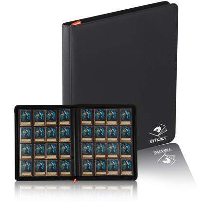 Premium Trading Card Binder for PKM TCG MTG Cards,Holds 1000+ Cards,16 -Pocket Ringless Side Loading Binder with Zipper Trading Card Album Folder for