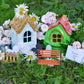 2Pcs Miniature Park Bench Set 2-Pack -1:12 Scale Brown Garden Seats with Realistic Detailing,Tiny Park Benches for Dollhouse and Fairy Garden