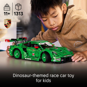LEGO Technic Porsche 911 GT3 R Rexy AO Racing Car Building Toy for Boys & Girls - Car Toy W/Realistic Steering & 6-Cylinder Engine for Kids & Auto
