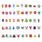 100 Pack Monster Stickers, Monster Party Favors, Birthday Decorations
