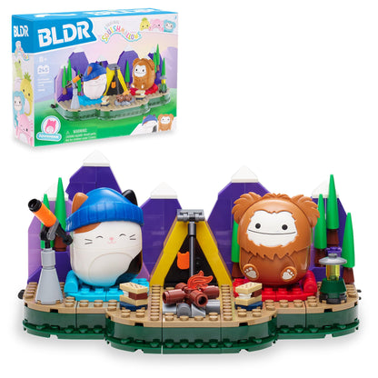 Squishmallows BLDR 246-piece Camping Adventure Building Set 0050 - Includes Buildable Figures Cam and Benny