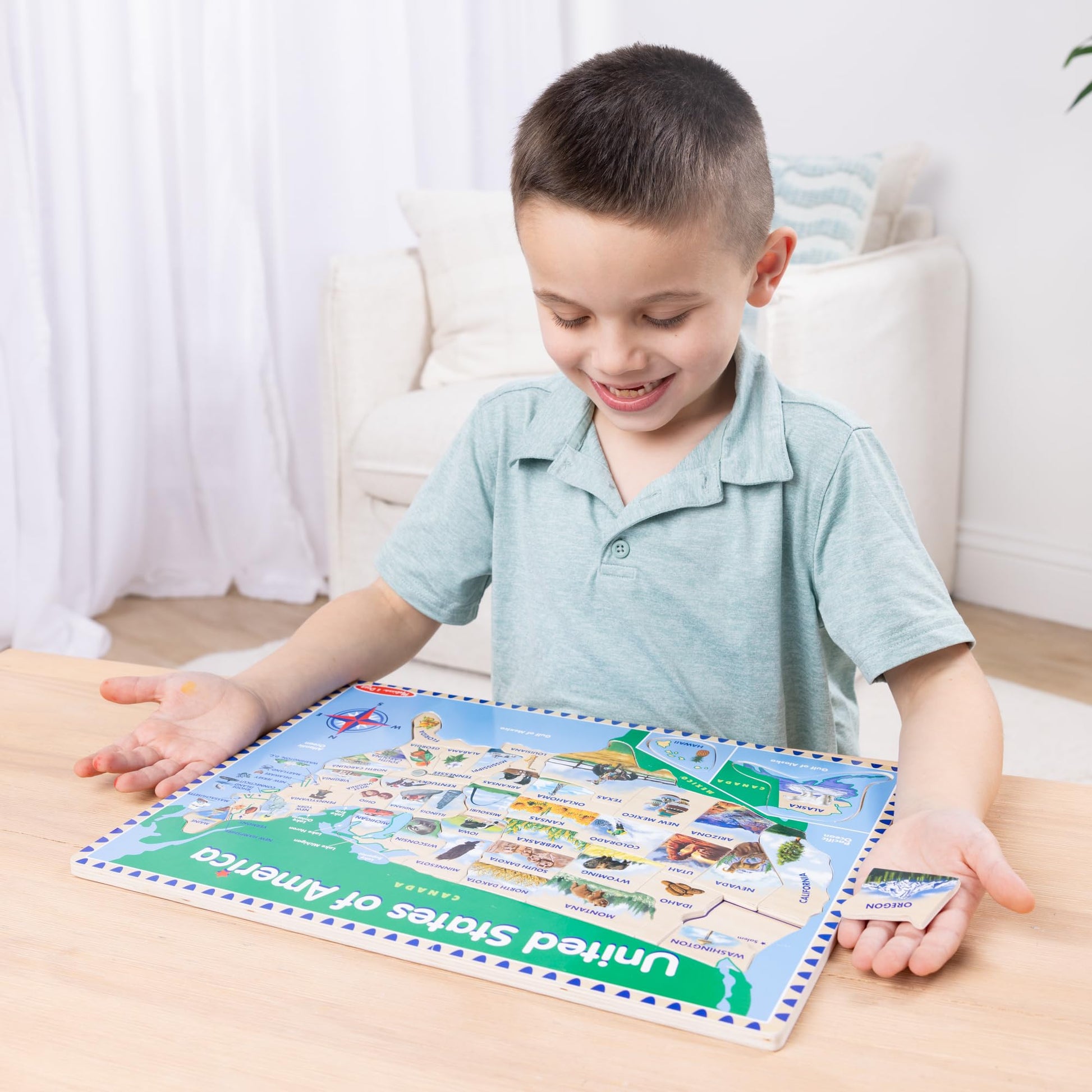Melissa & Doug USA Map Wooden Puzzle (45 pcs)