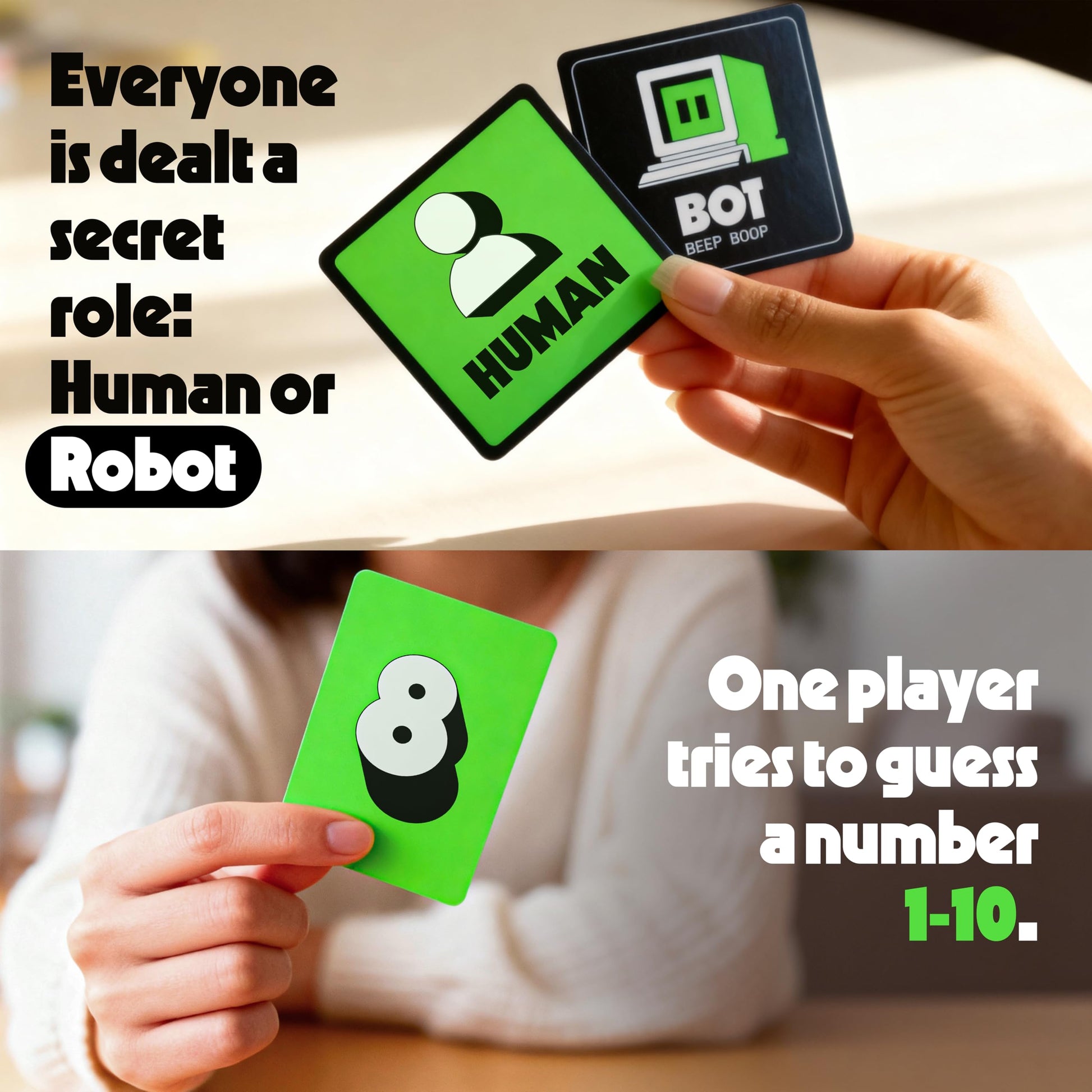 Rabble Bot or Not - A Game to Uncover The Robot | 2-8 Players, Party Games, Family, Teens, Adults, 2 Player Games, Board Games, Card Games