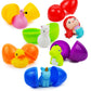 JOYIN 6 Pcs Pre-Filled Easter Eggs with Light-up Floating Bath Toys for Kids Toddler Eggs Hunt, Basket Stuffers/Fillers, Filling Treats, Party Favor