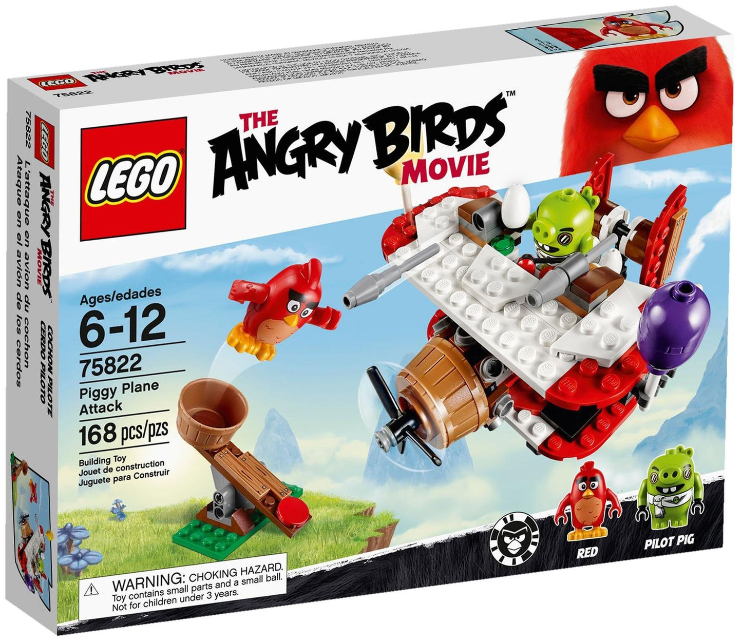 LEGO Angry Birds 75822 Piggy Plane Attack Building Kit (168 Piece)