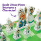 Story Time Chess Set for Kids - Family Game Night, Strategic Game Play - Board Games for Family Night - Perfect for Beginners, Learn Chess with a Fun
