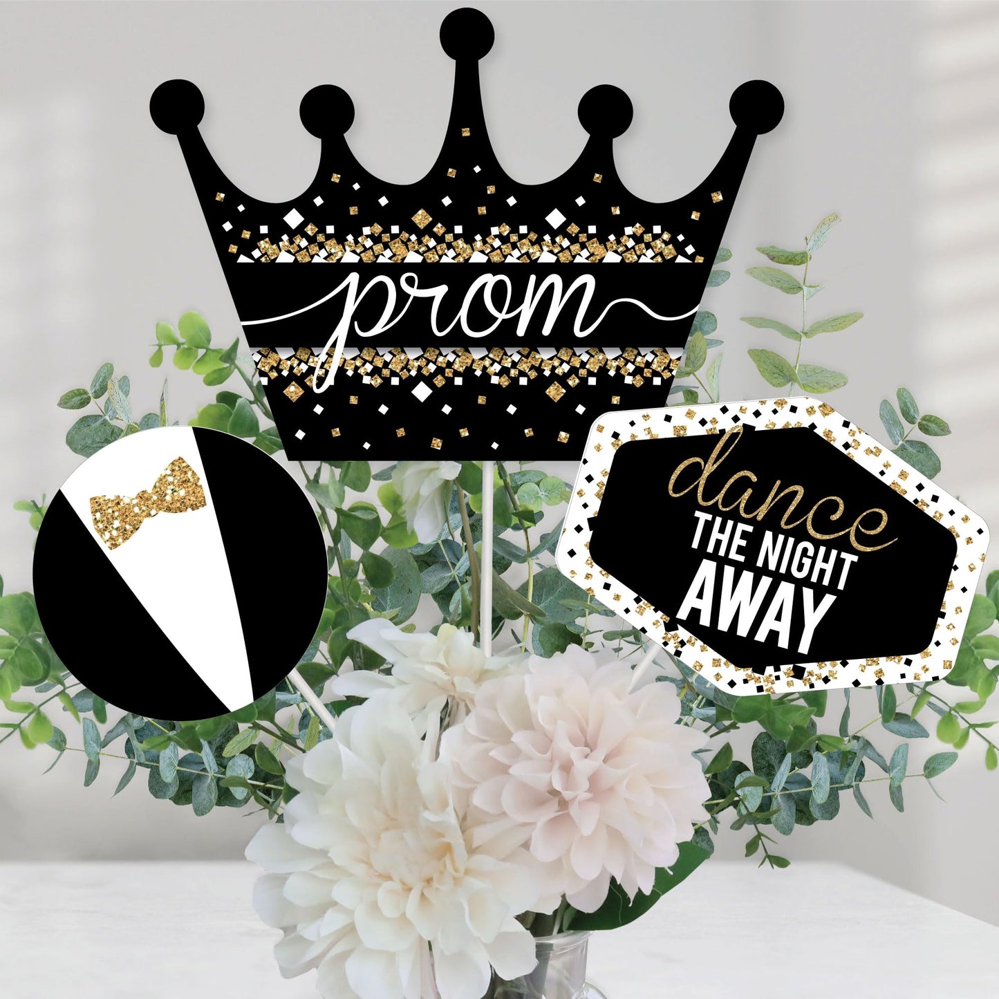 Big Dot of Happiness Prom - Night Party Centerpiece Sticks - Table Toppers - Set of 15