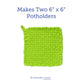 Harrisville Designs Friendly Loom Lime Color Potholder Cotton Loops 7" Traditional Size Loops Make 2 Potholders, Weaving Yarn Crafts Activities