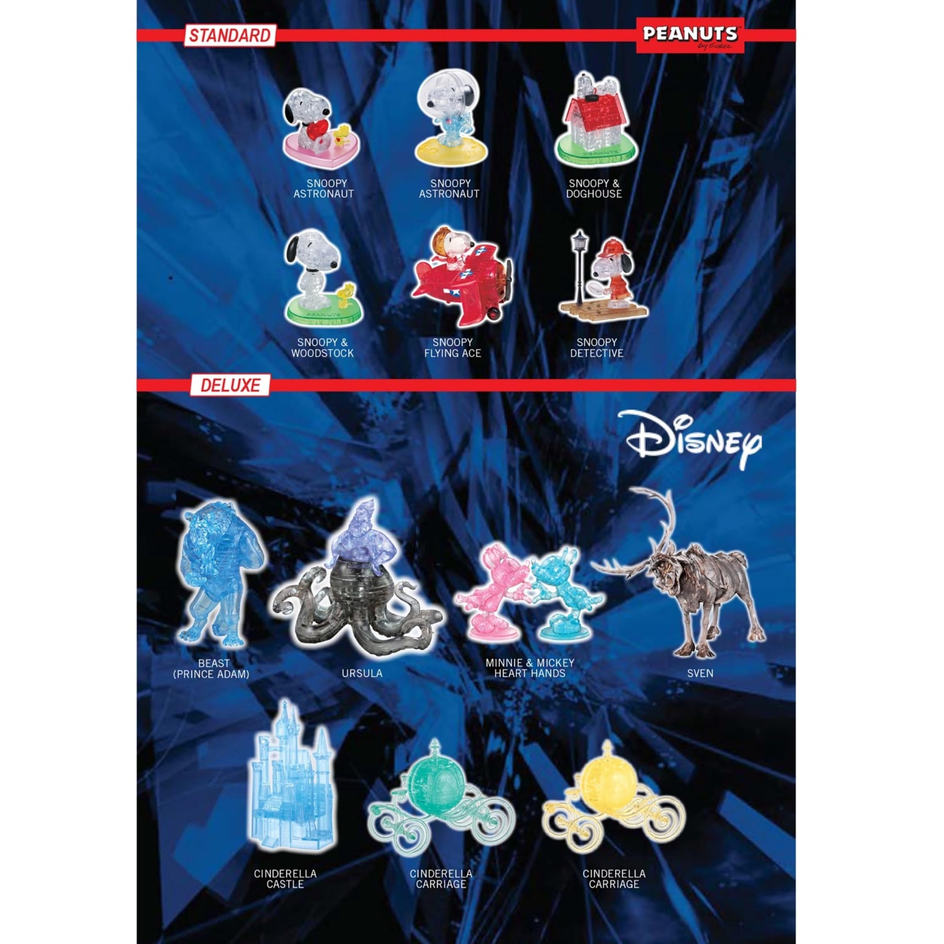 Disney Frozen Sven Crystal 3D Puzzle Deluxe, 72-Piece Brain Teaser Ages 12+