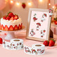 5wsech Summer Strawberry Goose Roll Stickers - 1000Pcs Pink Red Bow Strawberry Silly Goose Decals, Funny Summer Holiday Decorative Stickers Gift