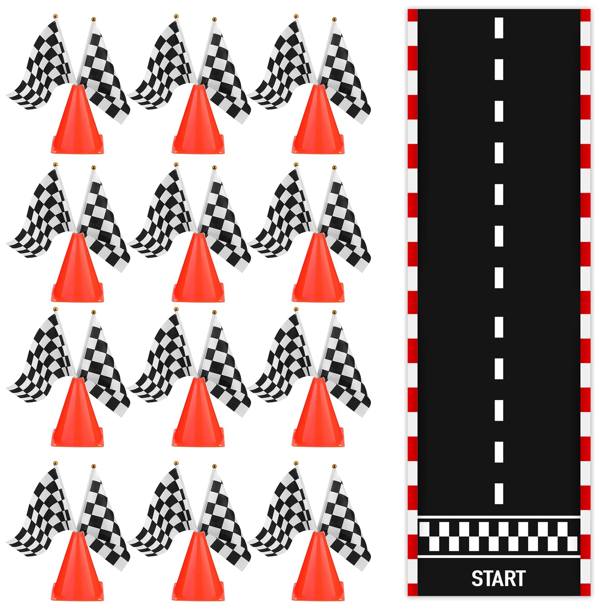 EUVBOKW 37 Pcs Race Car Birthday Party Decorations Set