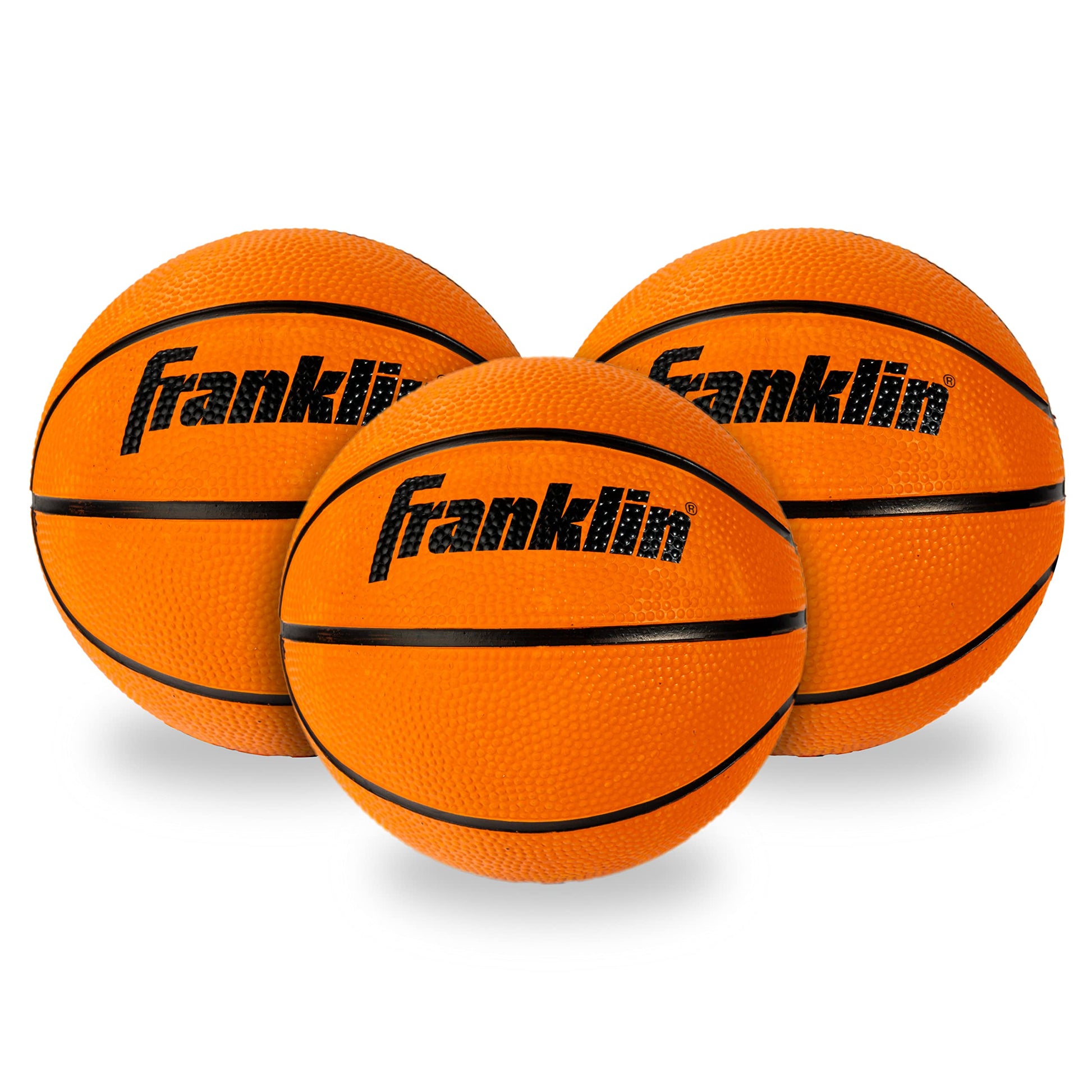Franklin Sports Soft Indoor Mini Foam Basketballs - 3 Pack - Slam Dunk Approved - Indoor Game Room Replacement Basketballs - No Pump Needed, Orange
