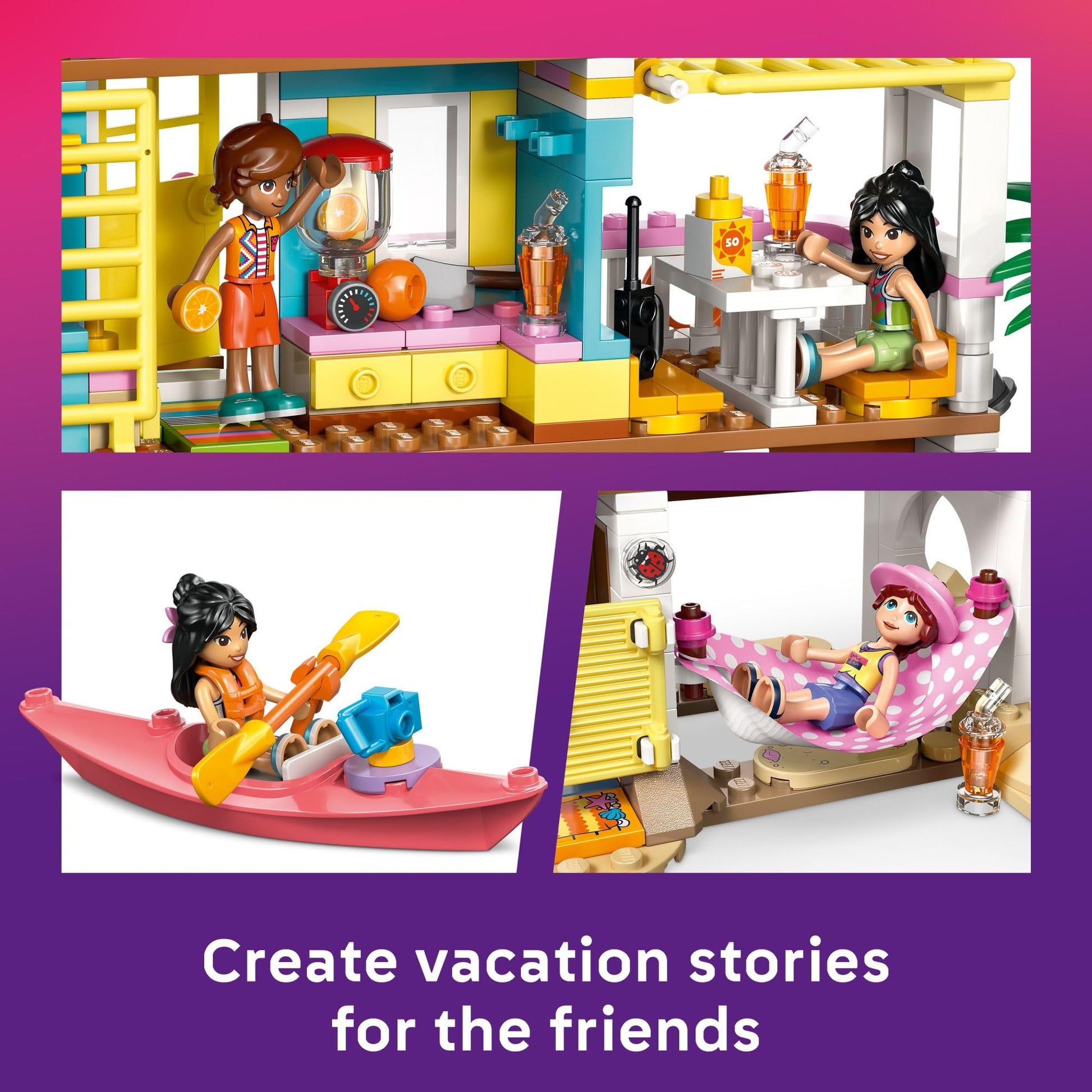 LEGO Friends Beach House with Seals Building Toy for Girls & Boys - Pretend Play Set for Kids, Ages 7+ - W/3 Minidolls, 2 Toy Animals, & Accessories