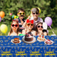 Lecinc 3 Pcs Blue with Gold Ring Print Plastic Tablecloth 108 x 51.2 Inches Table Cover Blue with Gold Ring Party Decor for Boys Girls Birthday Party