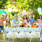 Gupesxu First Communion Decorations-3pcs Blue Mi Primera Comunion Tablecloth Baptism Table Covers for Boy Newborn Baby Shower Table Cloth for First