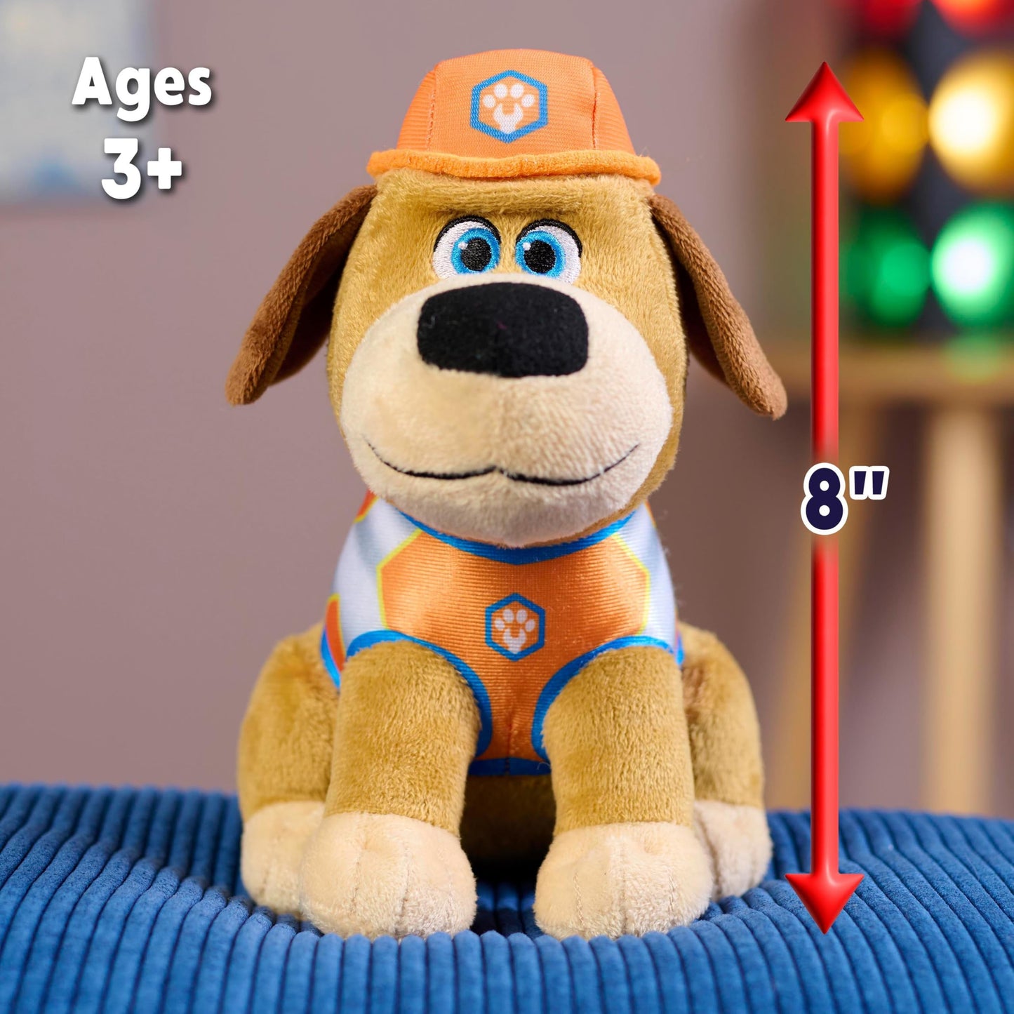 Just Play Disney Junior Pupstruction Tank Small 8-inch Plush, Stuffed Animal, Mastiff, Soft and Cuddly, Kids Toys for Ages 2 Up