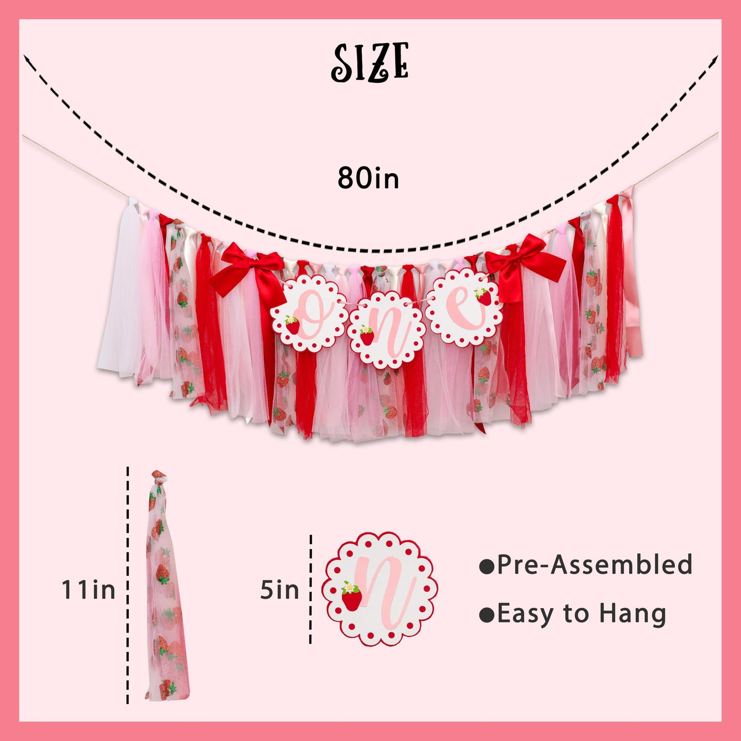 CIEQR Strawberry One Highchair Banner
