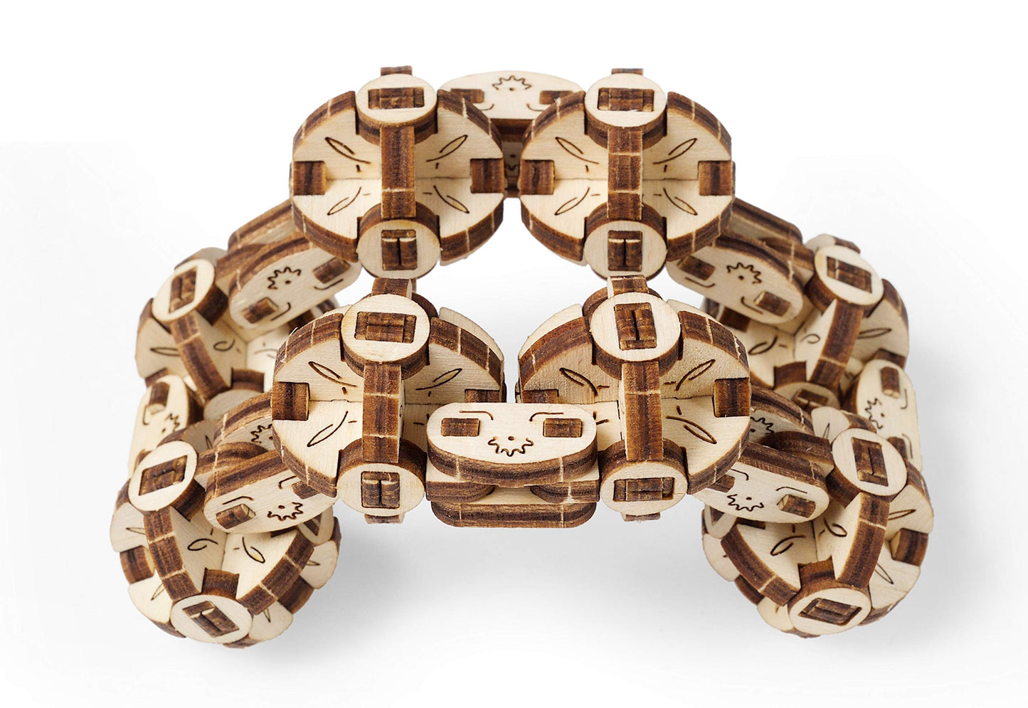 UGEARS Flexi-Cubus Brainteaser, 3D Mechanical Model, Wooden Puzzle - Ideal Gift for Adults and Teens