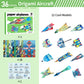 Vexorith Paper Airplane Kit for Kids Ages 8-12, 5-8 - 36 Designer Origami Papers with 12 Flying Plane Styles, STEM Craft & Educational Toy Gift