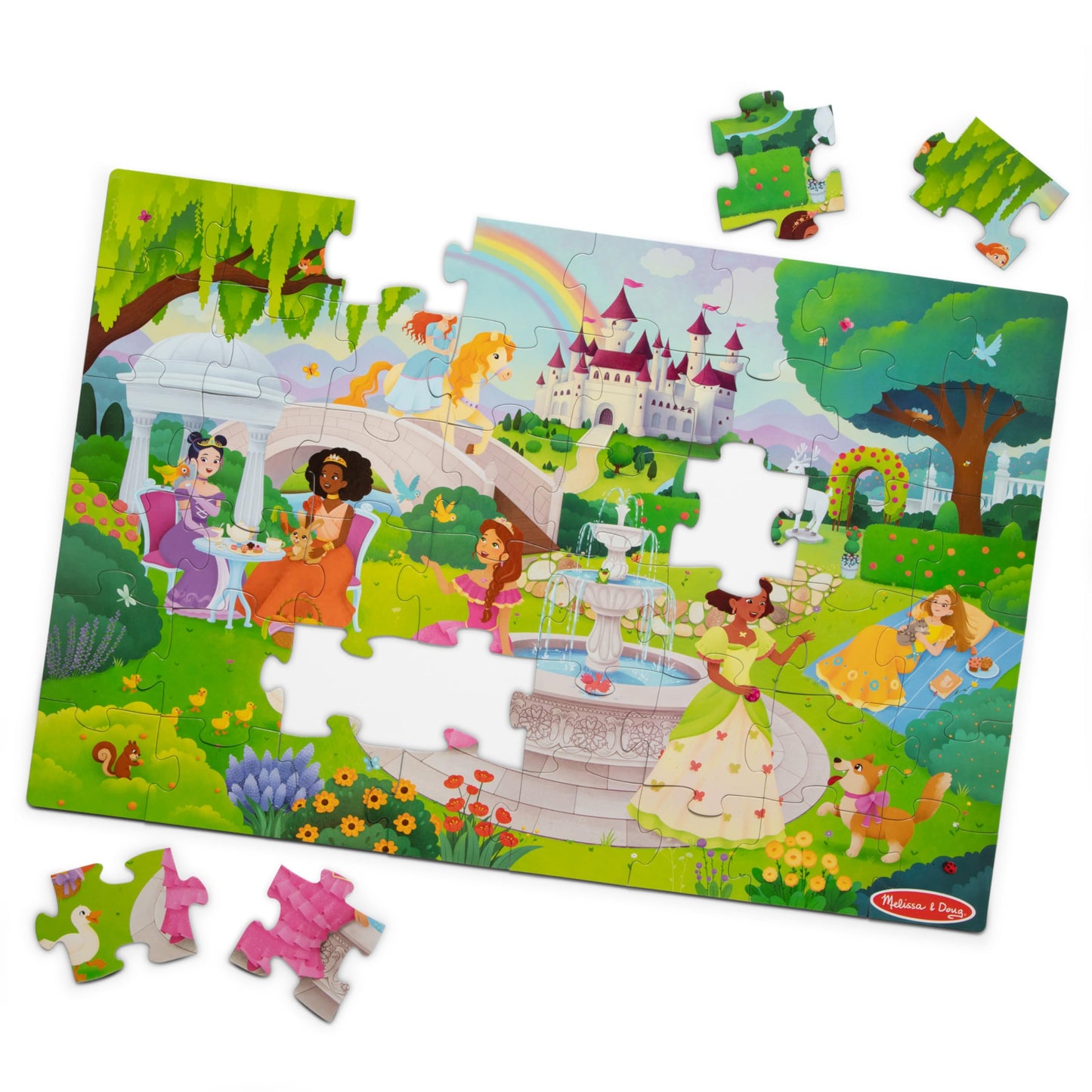 Melissa & Doug Fairy Tale Castle Jumbo Floor Puzzle 48-Piece Toy