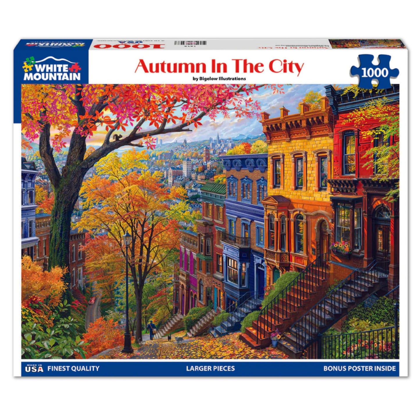 White Mountain 1000 Piece Jigsaw Puzzle Scenic Fall, Autumn in The City